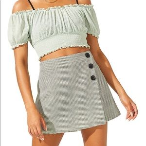 NWOT Princess Polly Twiin Deny Mini Skort